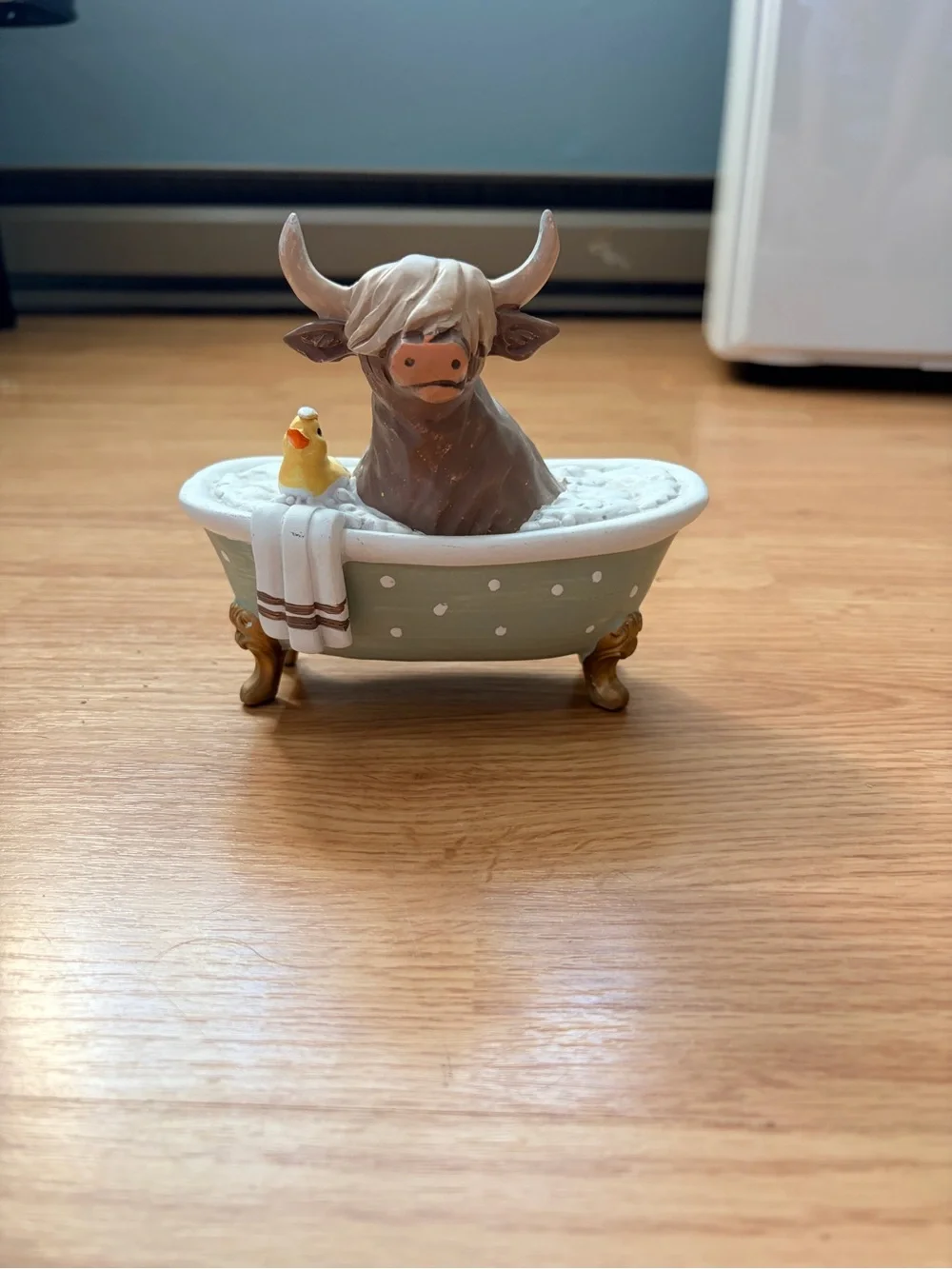 Highland Cow in a Tub.